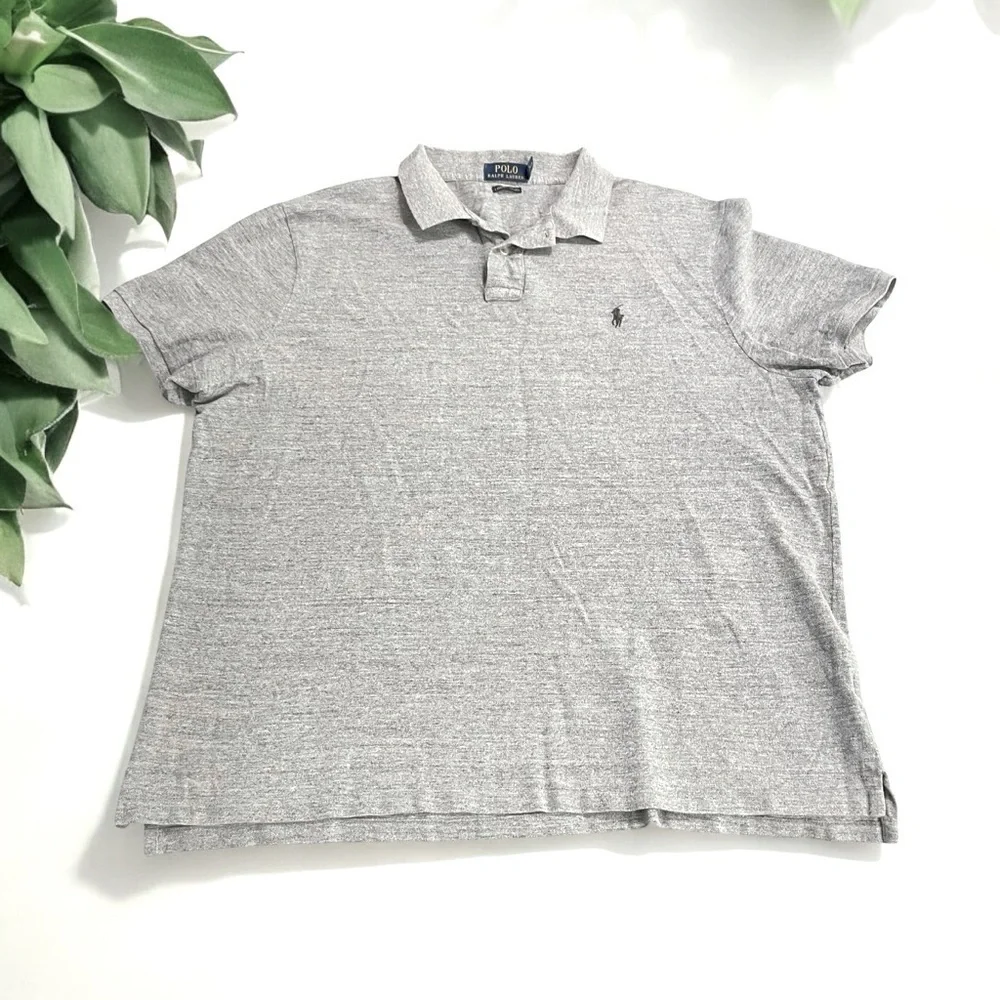 Polo Ralph Lauren Mens Classic Fit Polo Shirt Sz.XXL Dark Gray Heather Logo